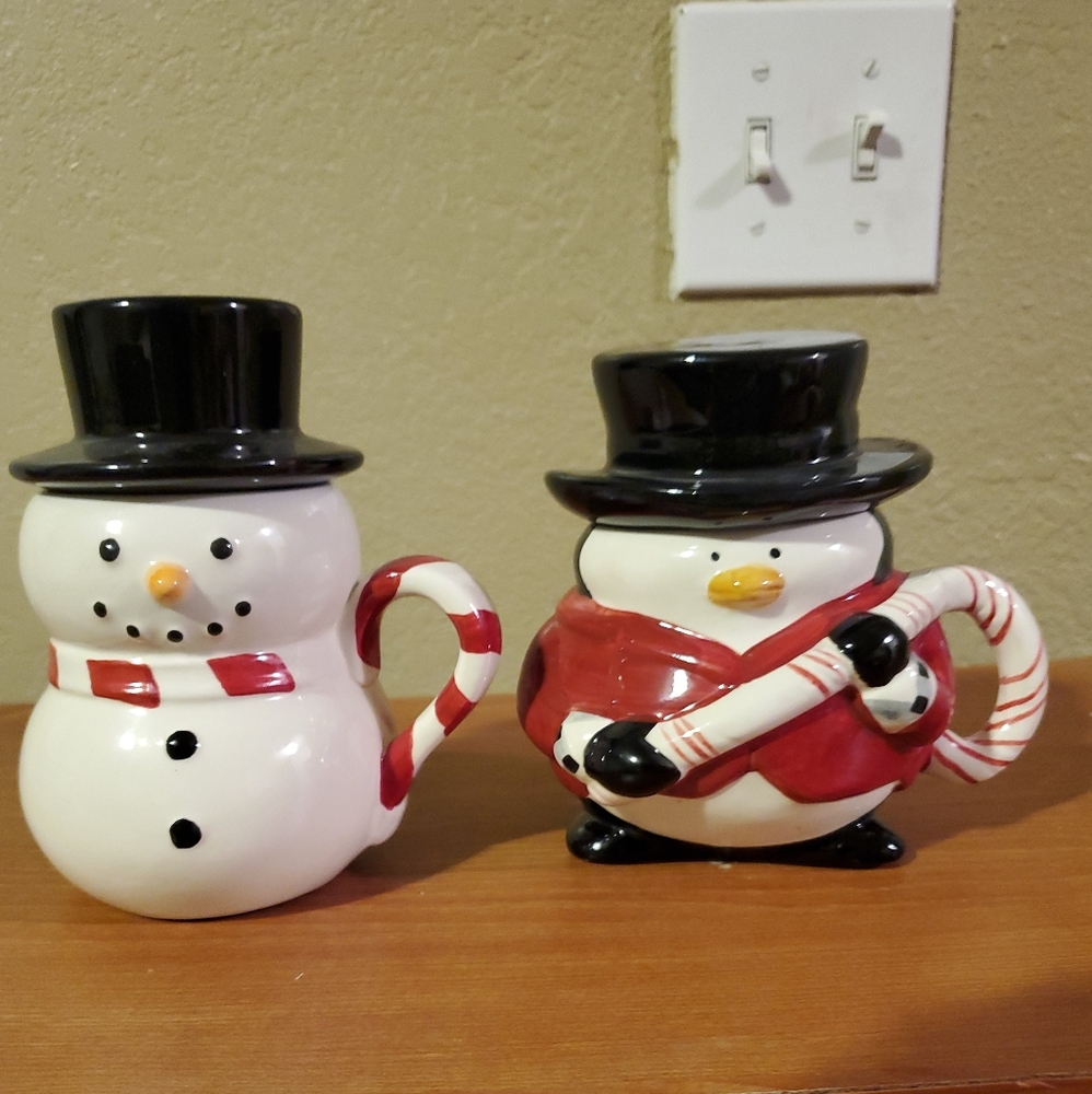 Snowman Snack Jar and Penguin Snack Jar
